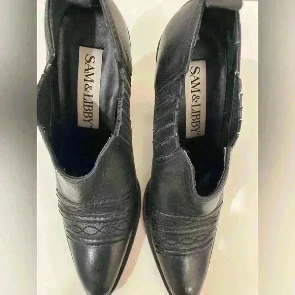 Sam & Libby Women's Brighton Western Leather Bootie Size 7.5‎ - Picture 5 of 10